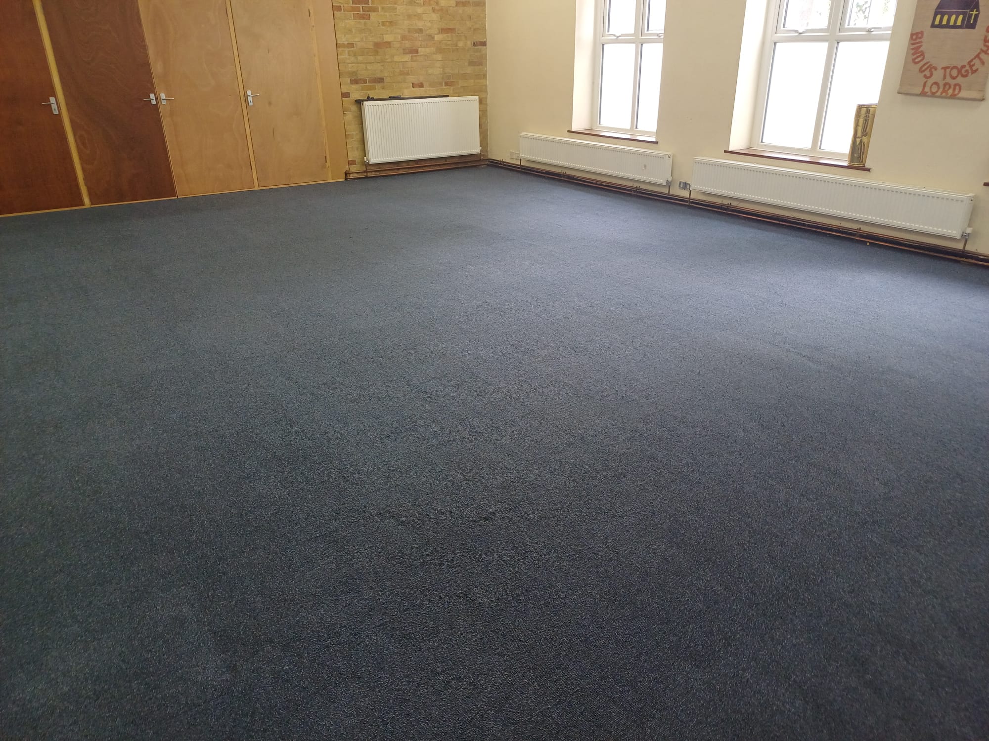 Church Hall Clean Carpet Titles, Stain Removal Food & Drink Stains, treated with pressurised chemicals, pre spotter and chemical cleaning solution then agitated with dual action Sebo and heat extraction with acidic neutraliser &ndash; Tonbridge, Kent